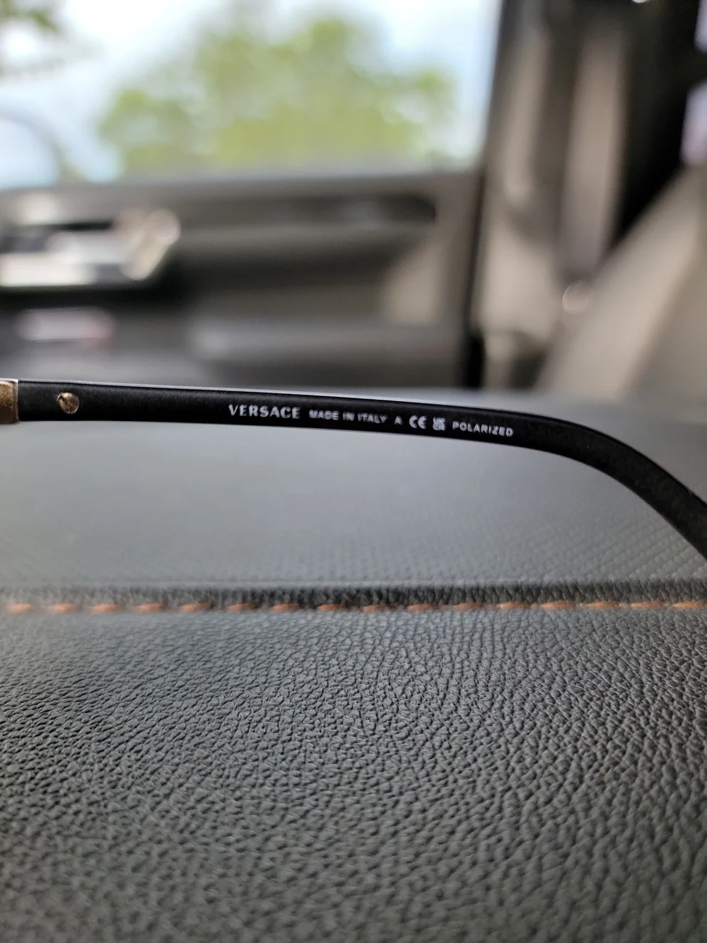 Versace Black Cat-Eye Sunglasses with Gold Accents
